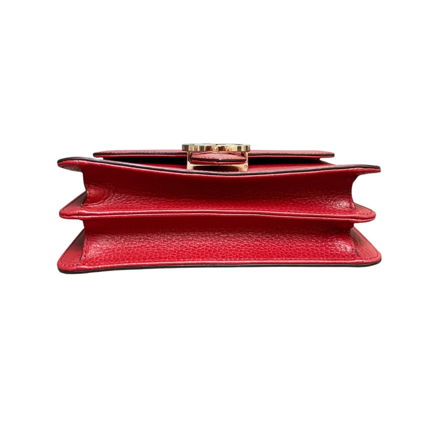 Gucci Interlocking G Shoulder Small Dollar Calfskin Red GHW
