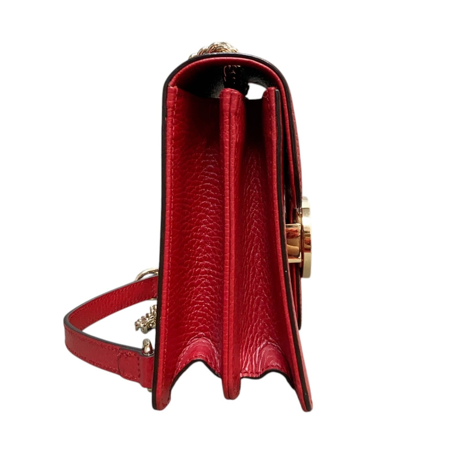 Gucci Interlocking G Shoulder Small Dollar Calfskin Red GHW