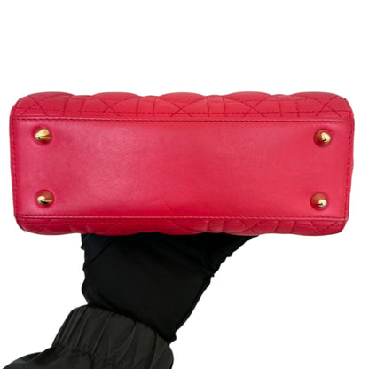 My ABCDior Lady Dior Lambskin Small Red GHW