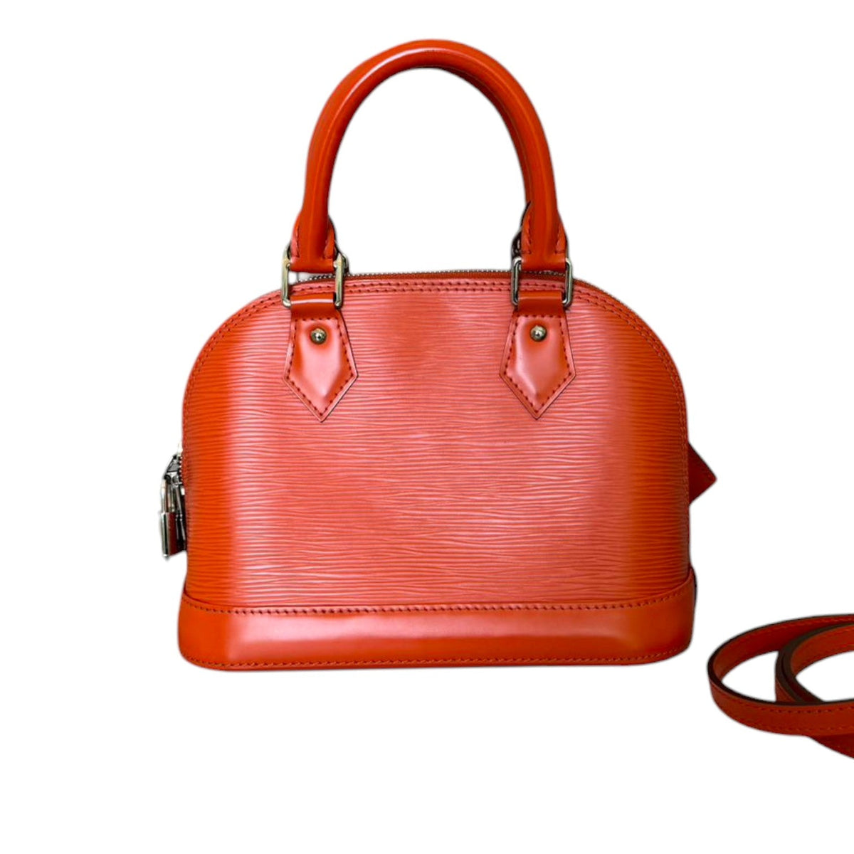 Louis-Vuitton Alma BB Epi Leather Orange SHW