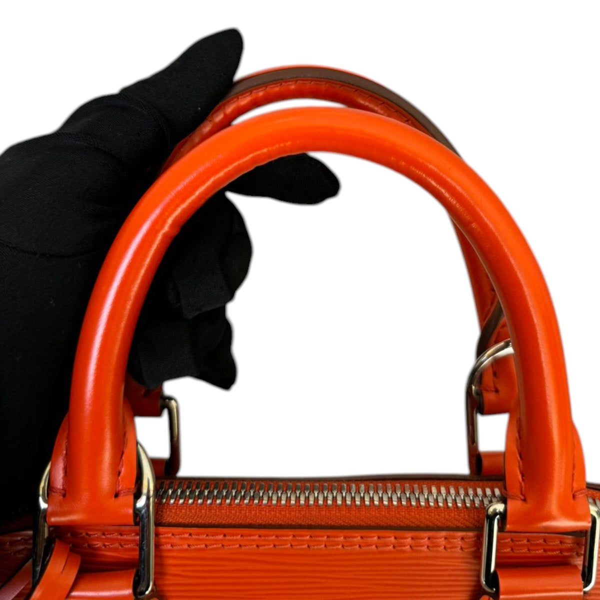 Louis-Vuitton Alma BB Epi Leather Orange SHW