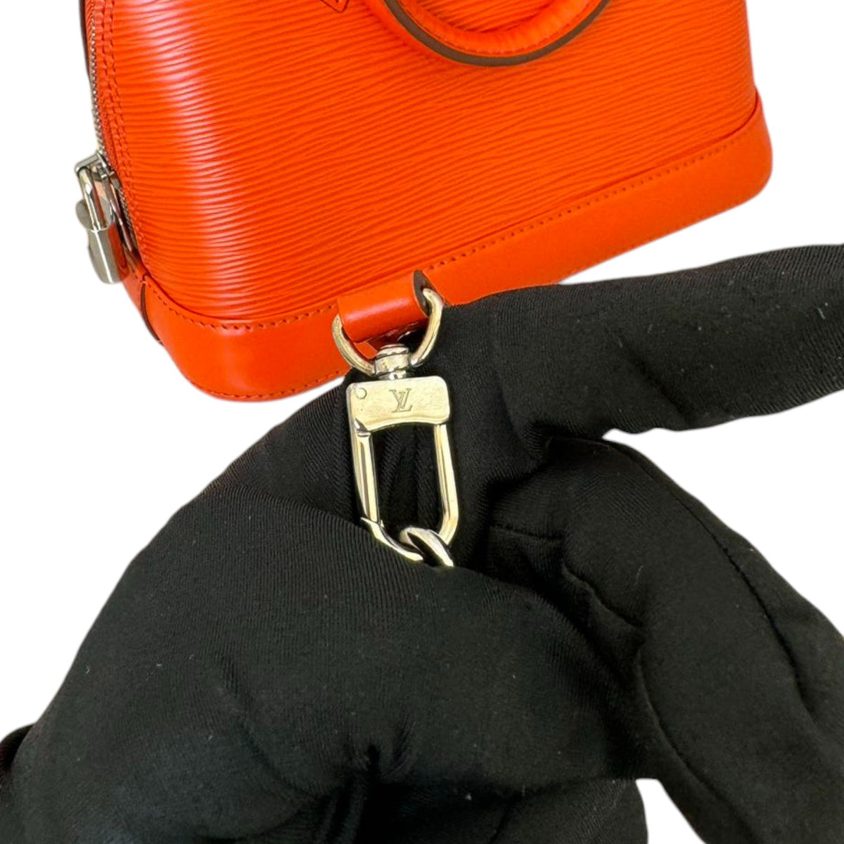 Louis-Vuitton Alma BB Epi Leather Orange SHW