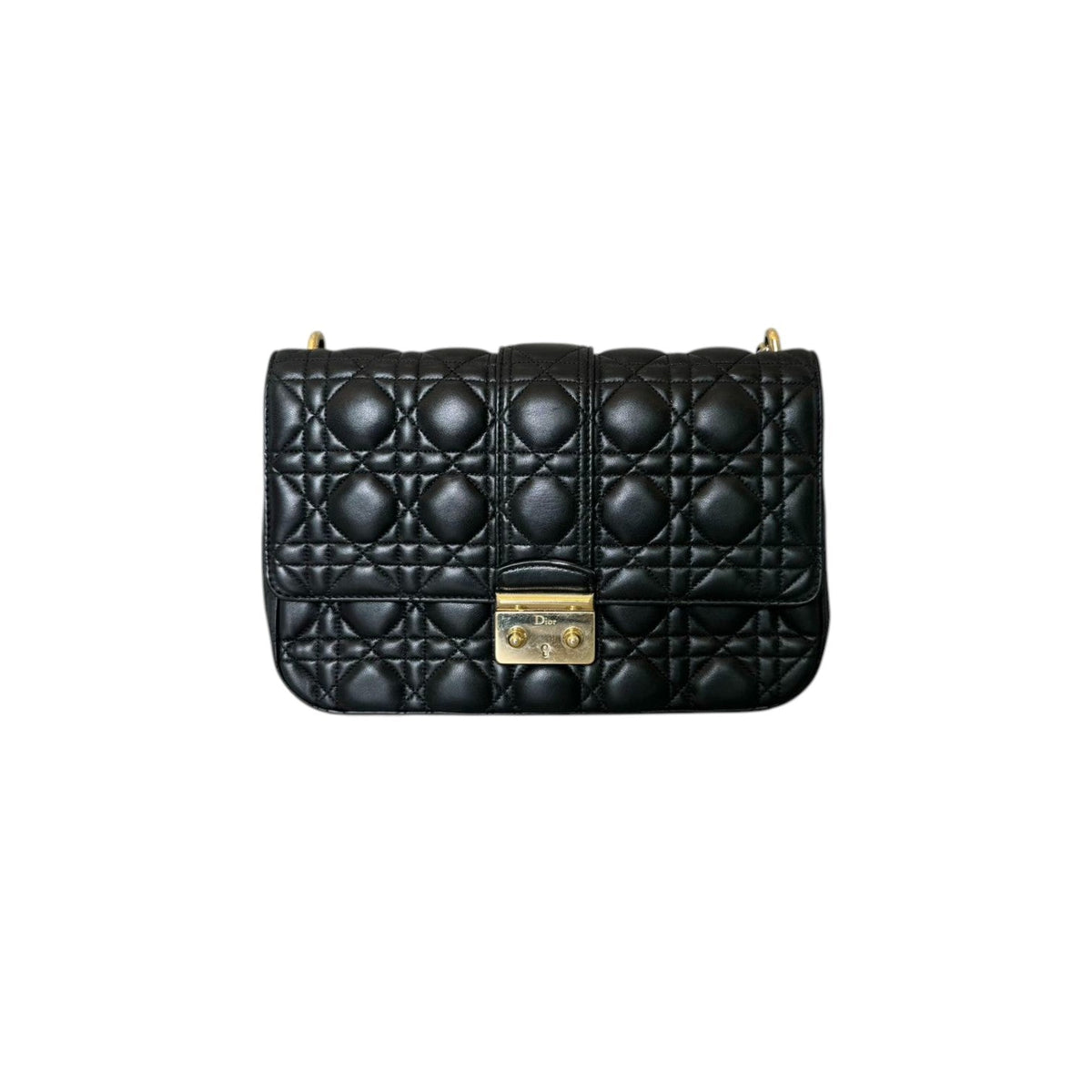 Miss Dior Flap Medium Lambskin Black GHW