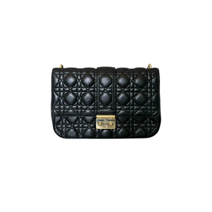 Miss Dior Flap Medium Lambskin Black GHW