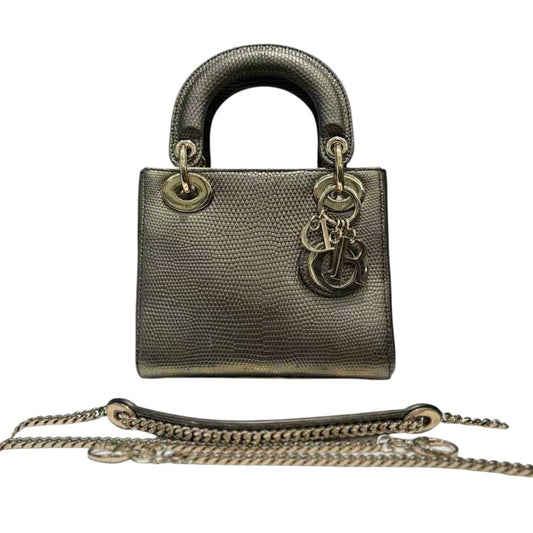 Lady Dior Mini Lizard Quilted Copper GHW