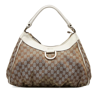 GUCCI GG Canvas Abbey D-Ring Hobo Hobo Bag
