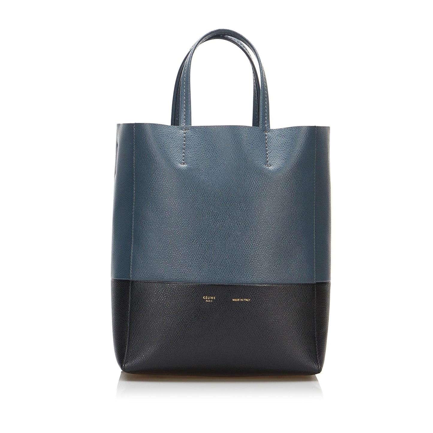 Celine Cabas Vertical Bicolor Satchel