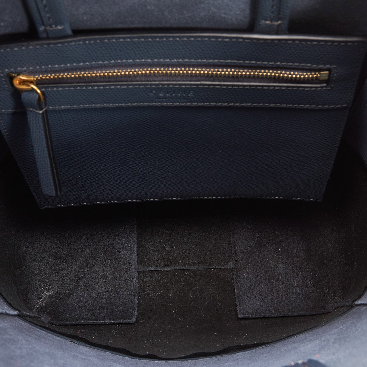 Celine Cabas Vertical Bicolor Satchel