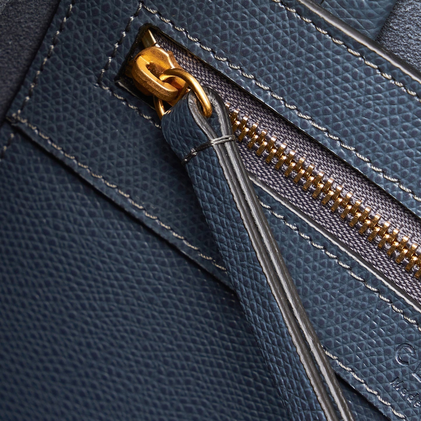 Celine Cabas Vertical Bicolor Satchel