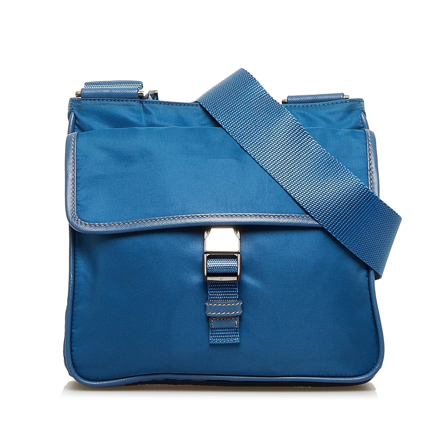 Prada Tessuto Crossbody Bag Blue