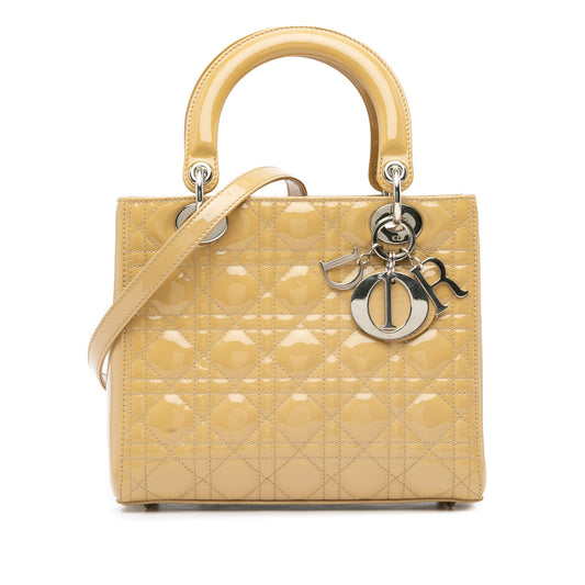 Medium Patent Cannage Lady Dior