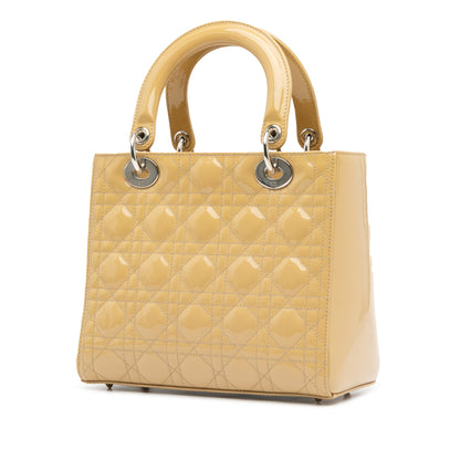Medium Patent Cannage Lady Dior