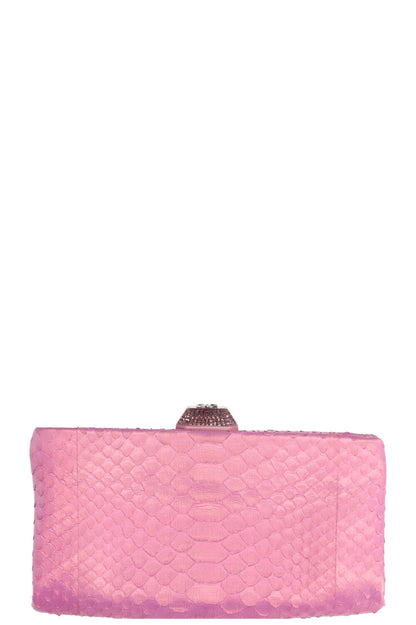 CHANEL Python Clutch Pink