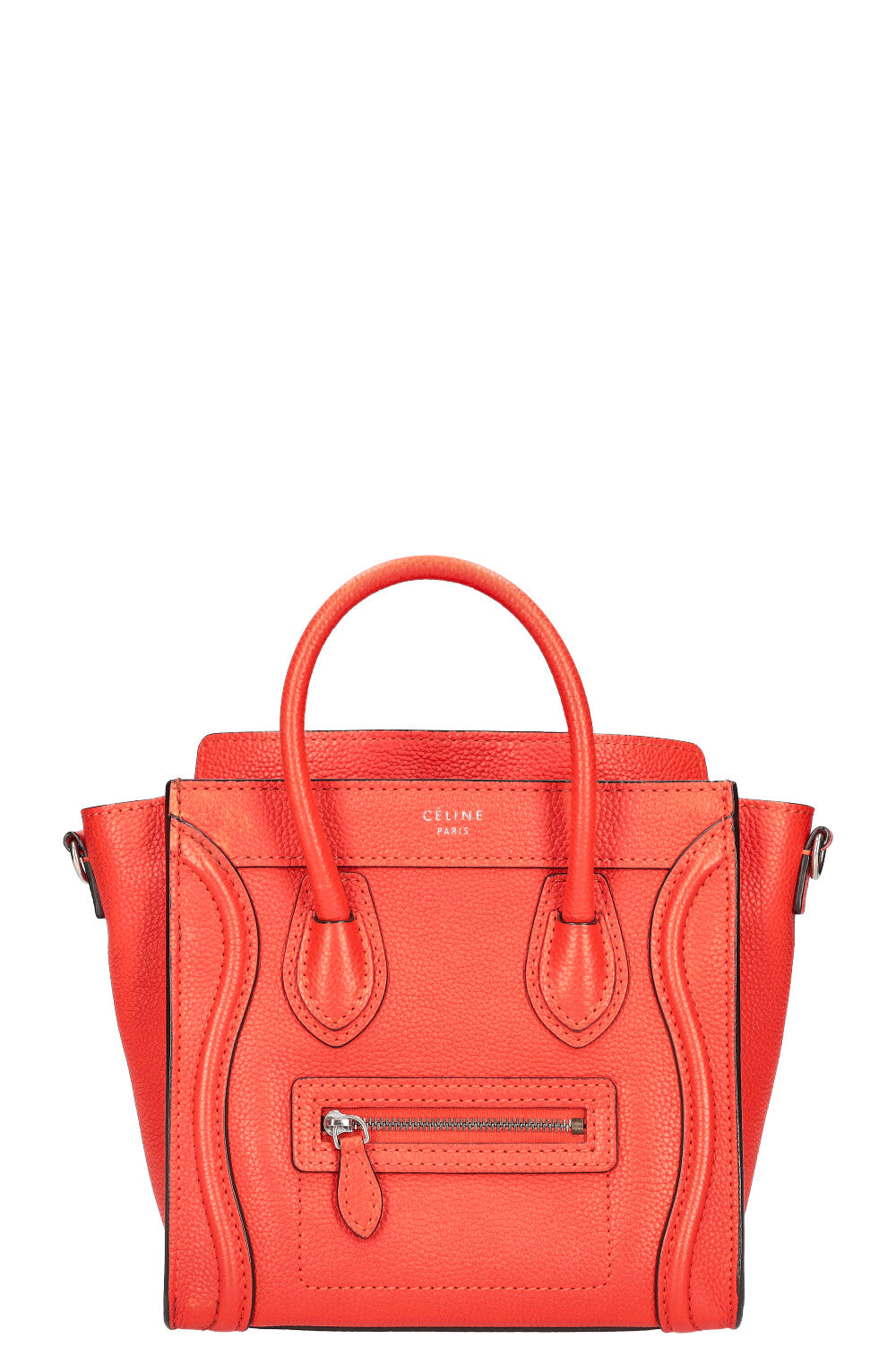 CÉLINE Luggage Nano Crossbody Bag Orange