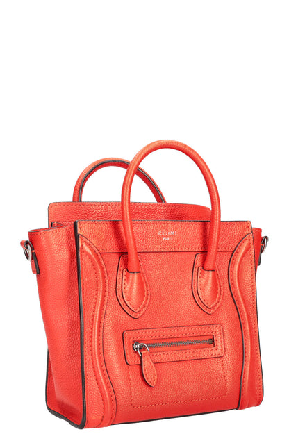 CÉLINE Luggage Nano Crossbody Bag Orange