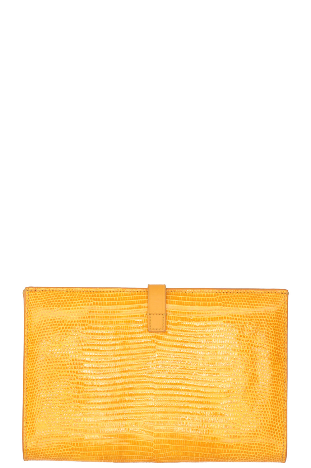 CÉLINE Large Strap Wallet Lizard Yellow