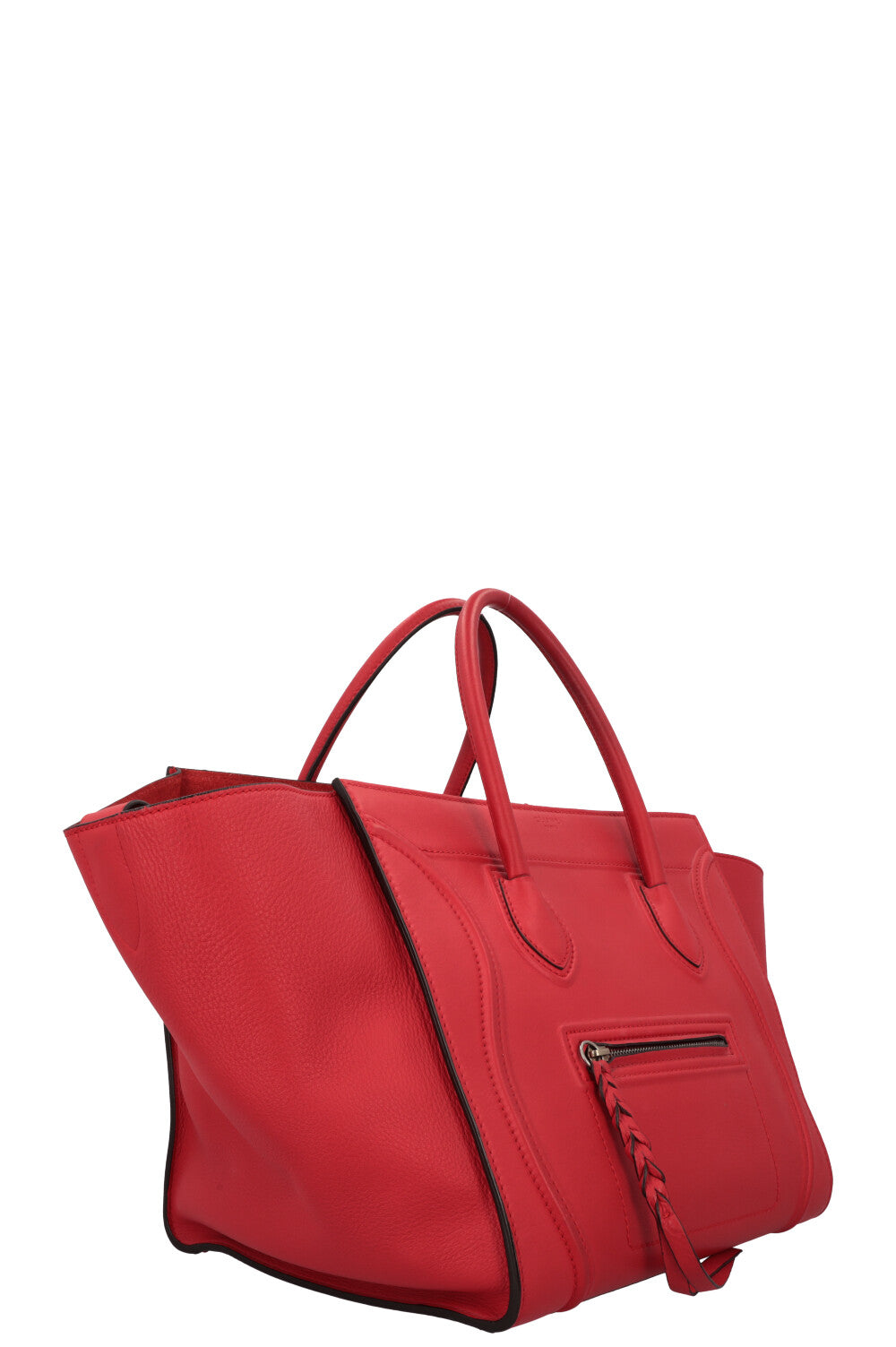 CÉLINE Medium Phantom Luggage Bag Leather Red