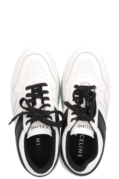 CELINE Block Logo Plateau Sneakers White