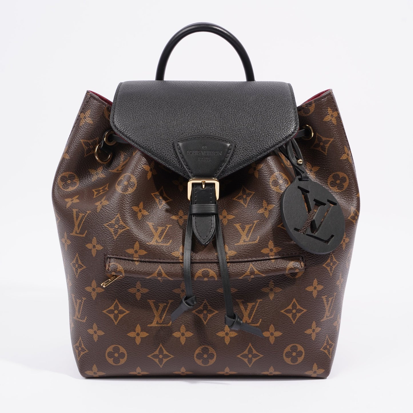 Louis Vuitton Montsouris MM Monogram / Black Coated Canvas