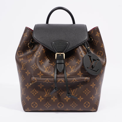 Louis Vuitton Montsouris MM Monogram / Black Coated Canvas