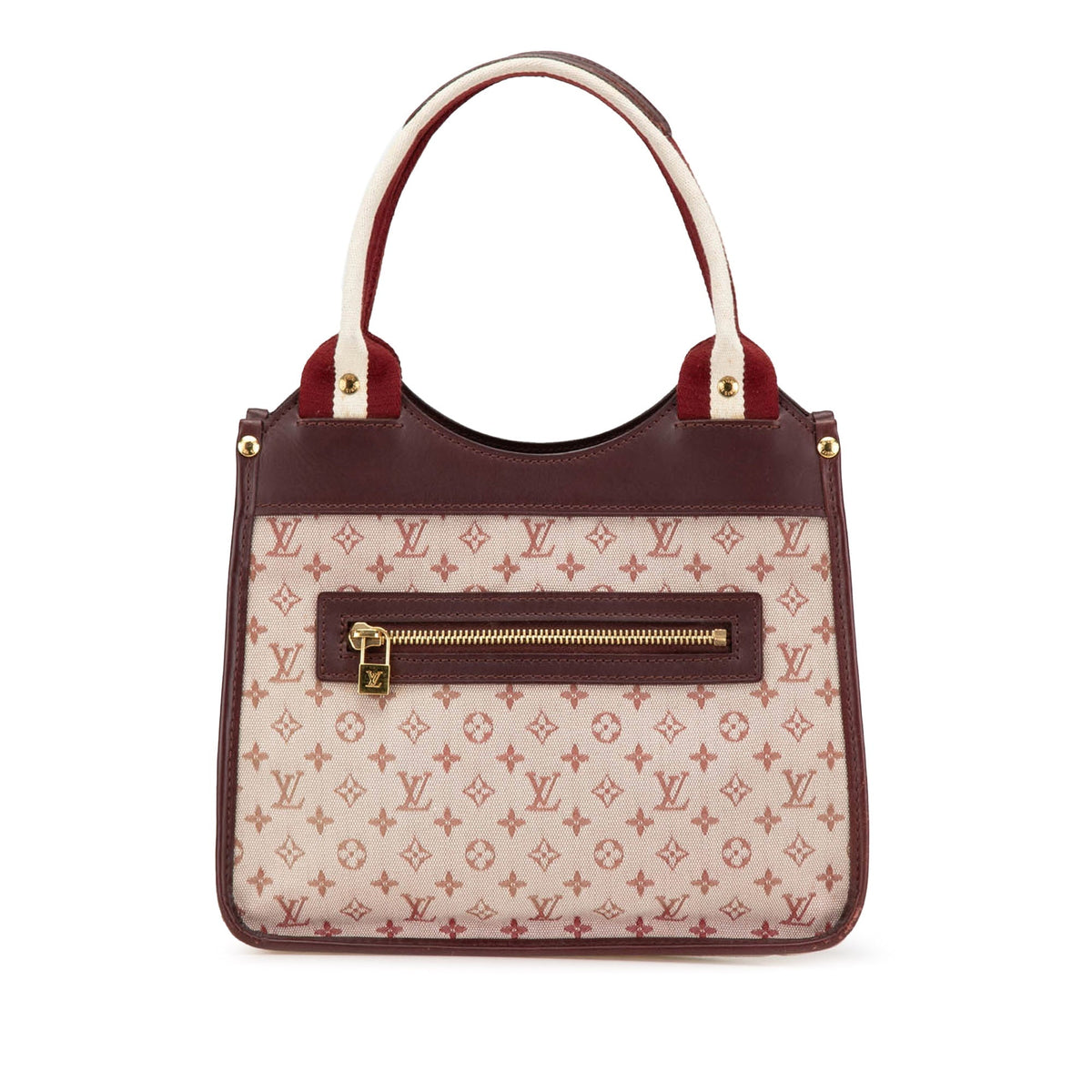 Red Louis Vuitton Monogram Mini Lin Kathleen Handbag