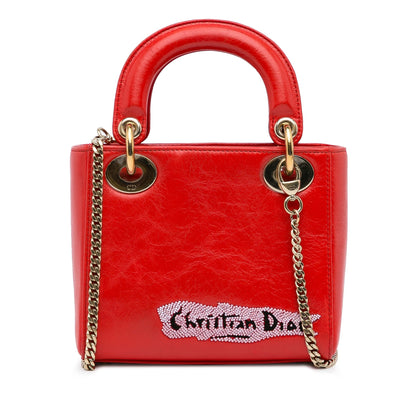 Mini Calfskin Sequin Embellished Lady Dior