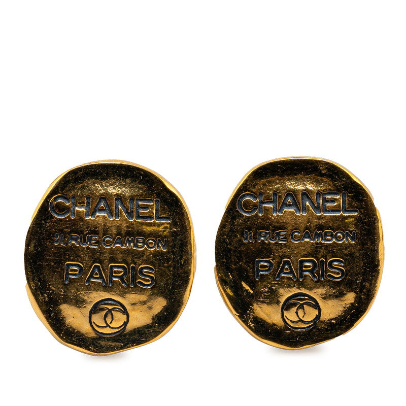 Chanel Rue Cambon Clip On Earrings  Metal Earrings in Good condition
