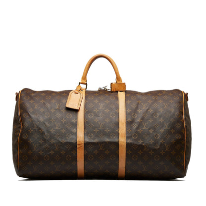 LOUIS VUITTON Monogram Keepall Bandouliere 60 Travel Bag
