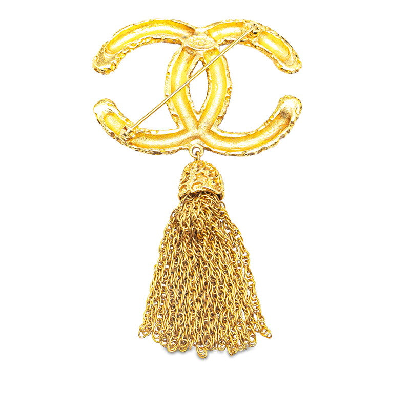 Chanel CC Tassel Brooch Metal Brooch in Good condition
