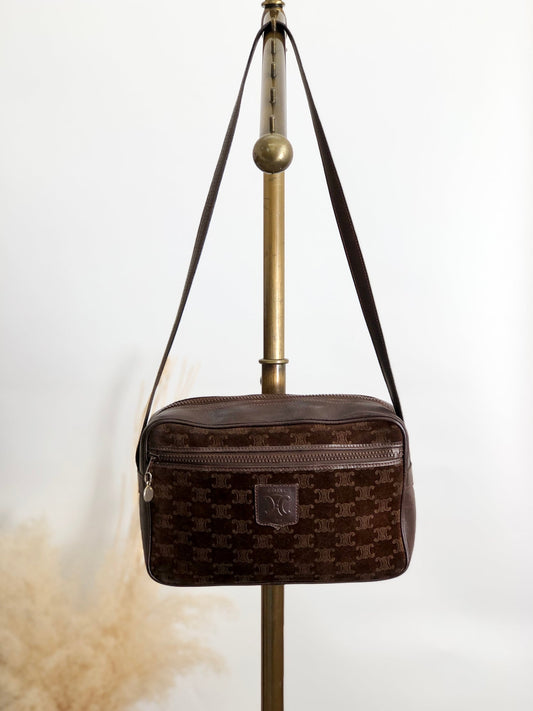 CELINE  Shoulder bag Brown Vintage sckbvj