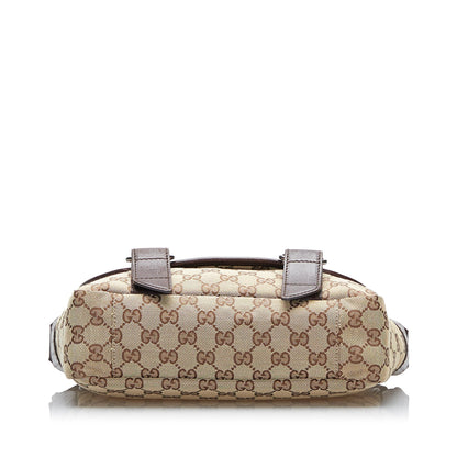Gucci GG Canvas Belt Flap Messenger Crossbody Bag