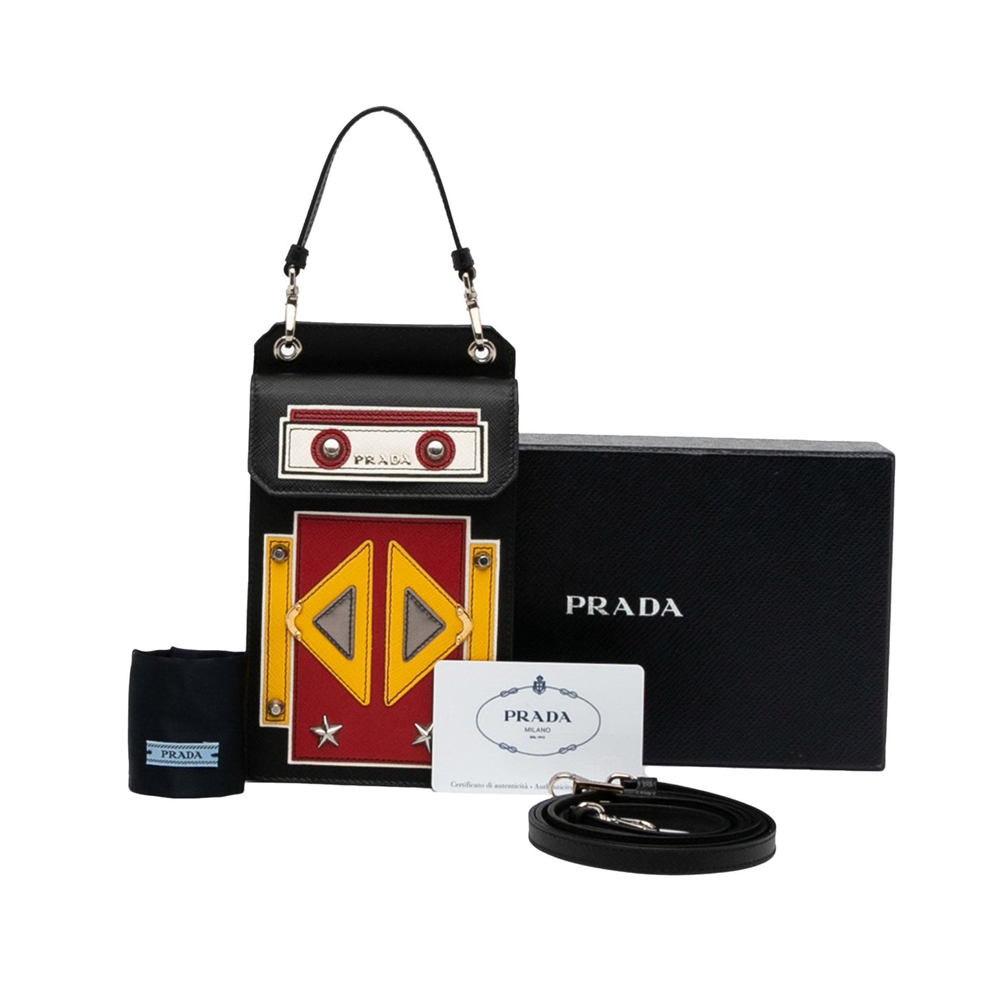 Prada Robot Case Black Saffiano