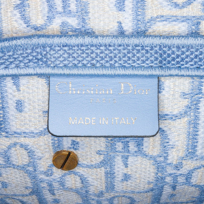 Oblique Embroidered Canvas Saddle Bag