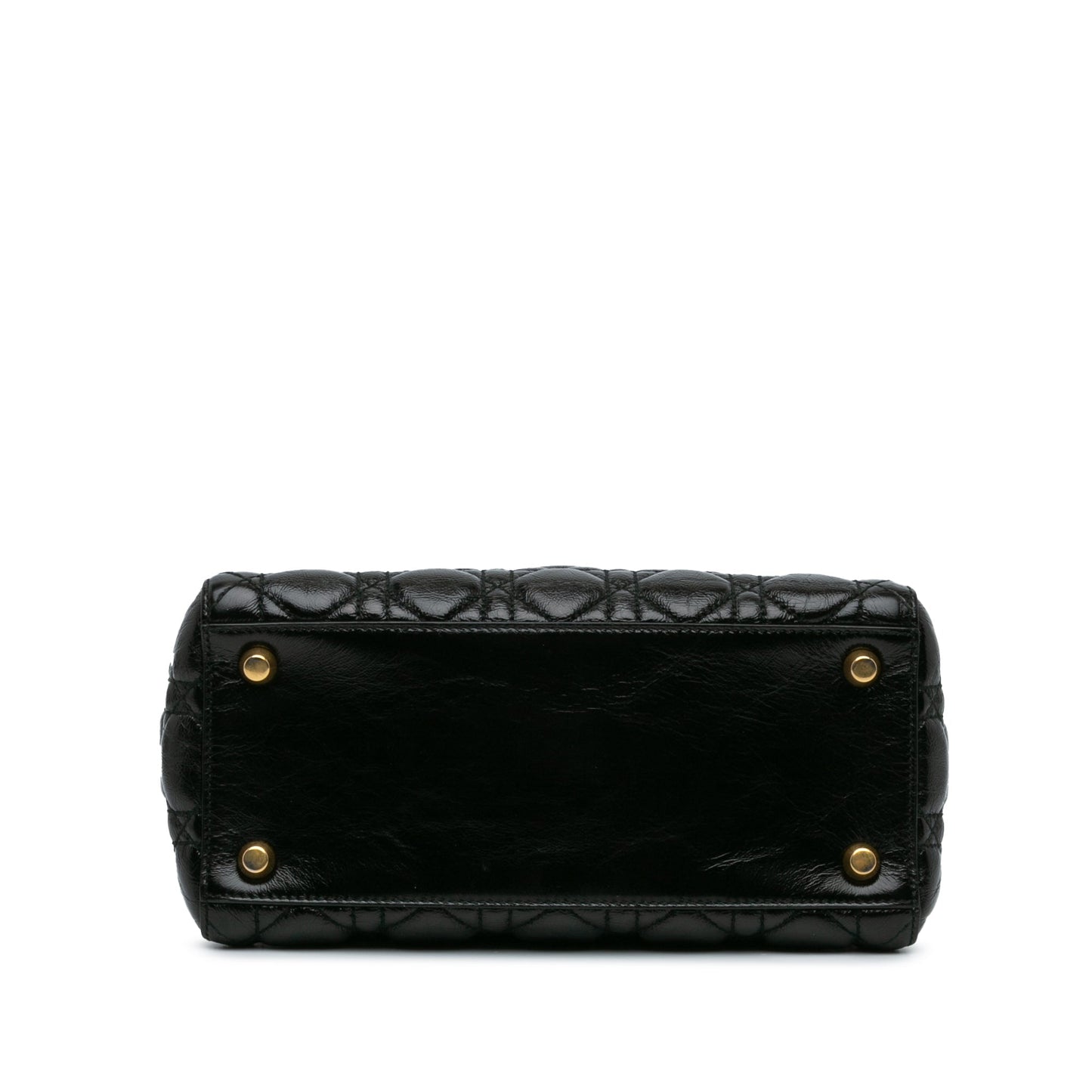 Medium Crinkled Patent Cannage Supple Lady Dior