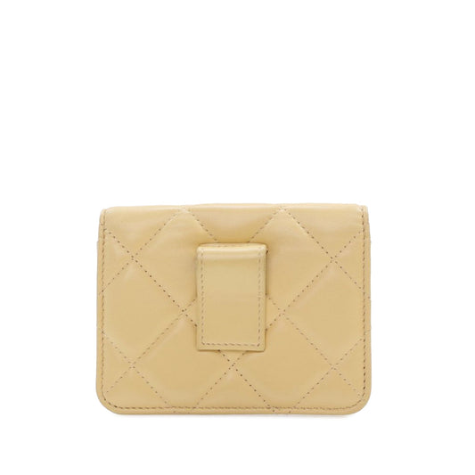 Yellow Chanel Mini Quilted Lambskin Pending Chain Belt Bag