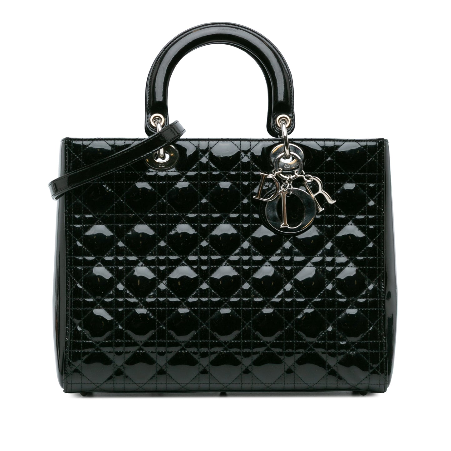 Large Patent Cannage Lady Dior