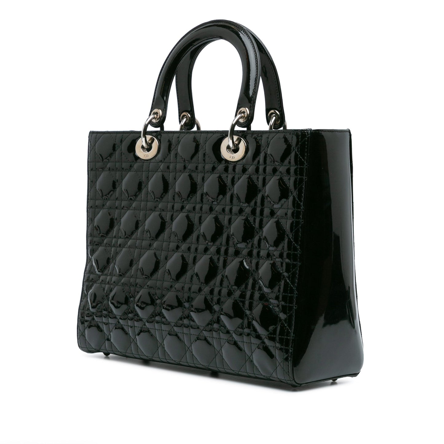 Large Patent Cannage Lady Dior