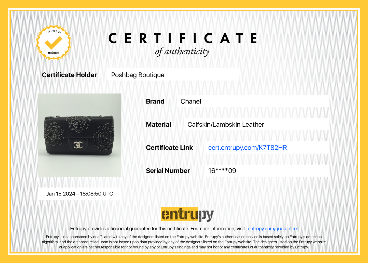 Embroidered Camellia Follies Medium Lambskin Leather Flap Bag