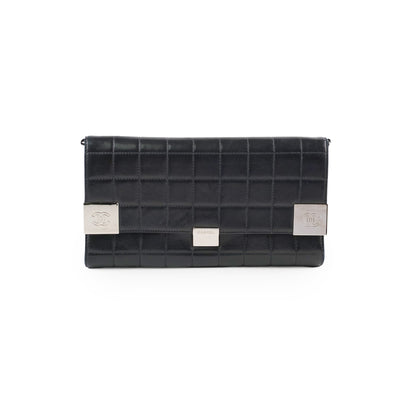 Chanel Chocolate Bar Wallet on Chain WOC Black Lambskin