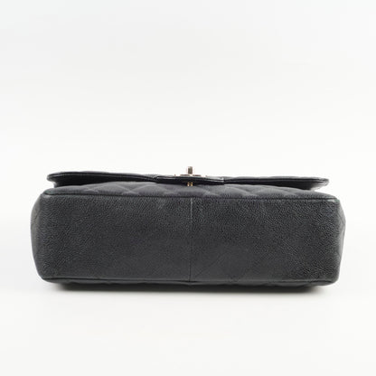 Chanel Jumbo Single Flap Caviar Black (12 Series)