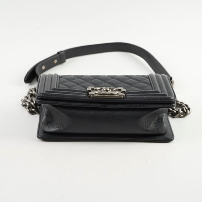 Chanel Caviar Small Boy Black Series 30