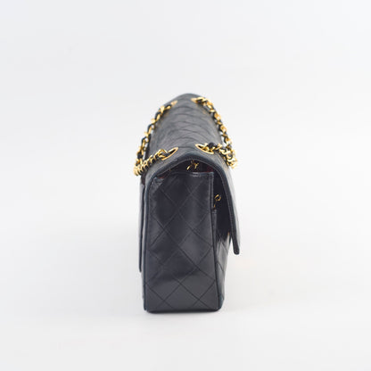 Chanel Vintage Timeless Classic Turn Lock Large Flap with Pochette Black