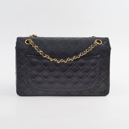 Chanel Vintage Timeless Classic Turn Lock Large Flap with Pochette Black