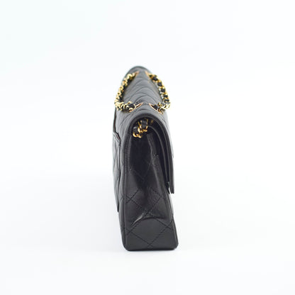 Chanel Paris Lined Double Flap Black