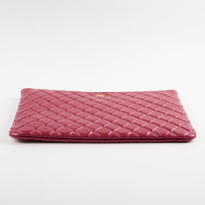 Chanel O-case Clutch Red Lambskin