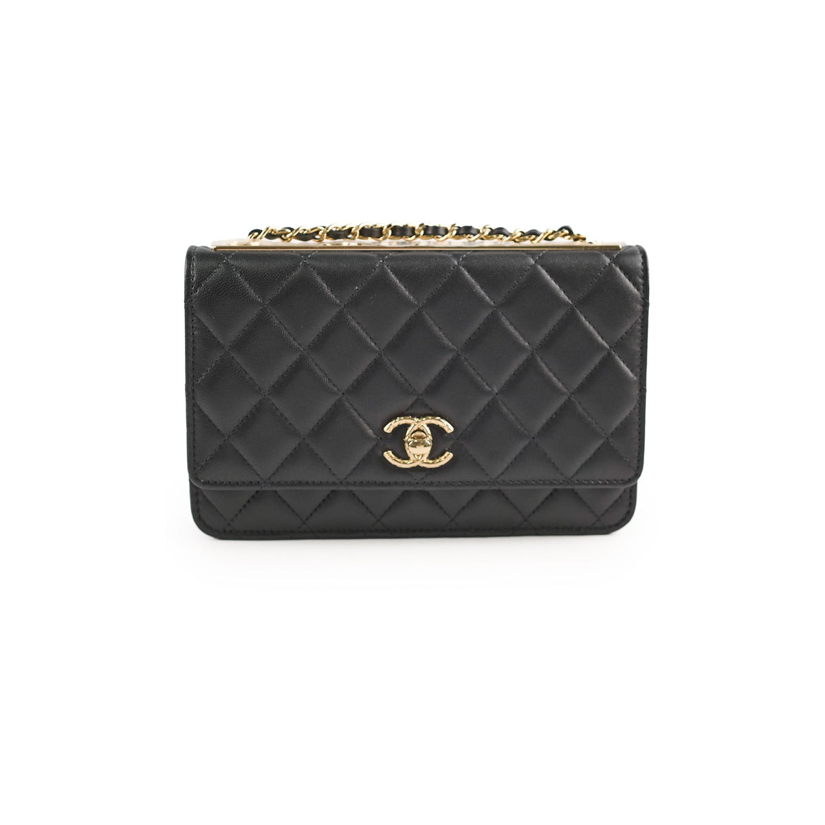Chanel Trendy Wallet on Chain Black Lambskin (microchip)