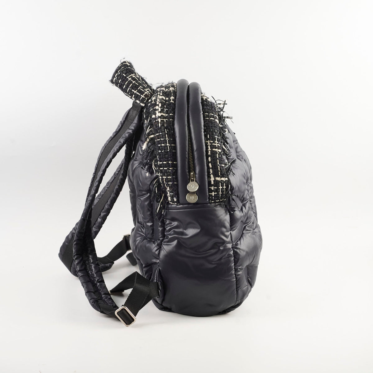 Chanel Doudonne Nylon/Tweed Backpack Black 26 Series