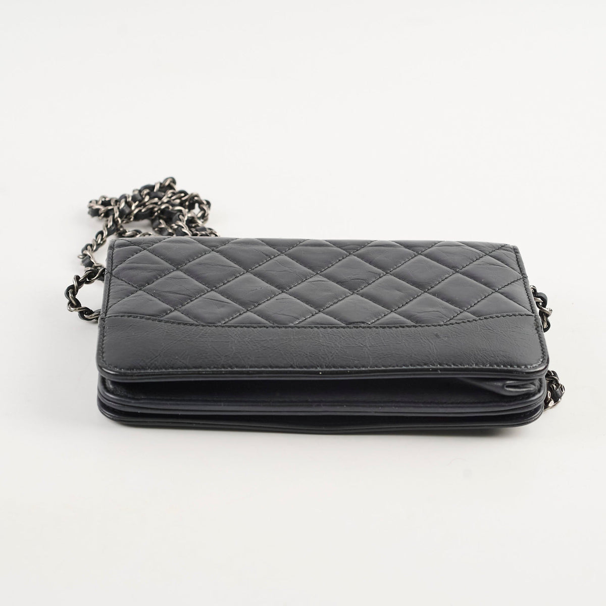 Chanel Calfskin Wallet on Chain WOC Black