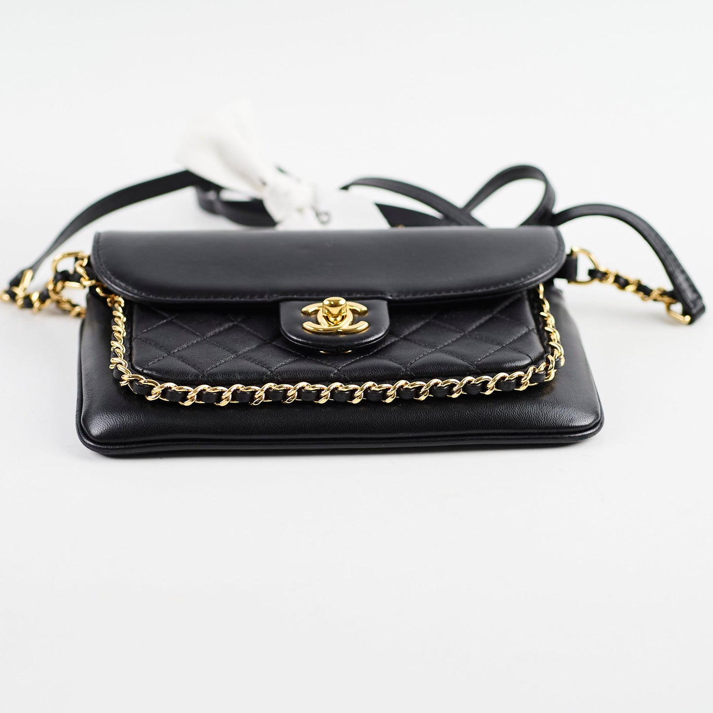 Chanel Unchained Flap Crossbody Bag Black