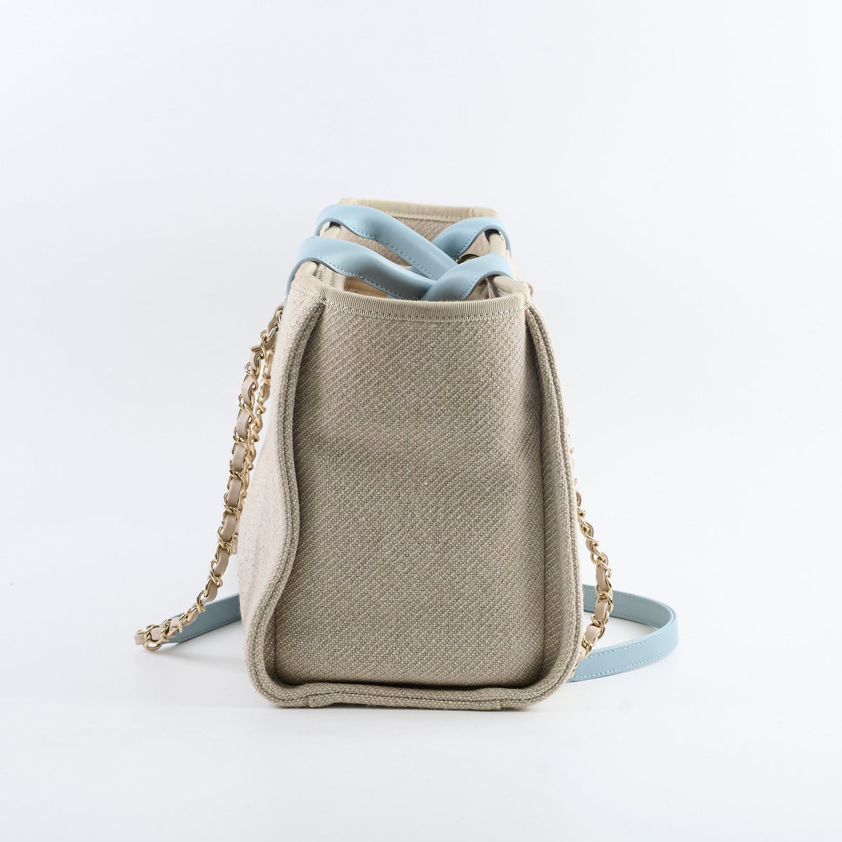 Chanel Deauville Small Beige/Blue Microchip